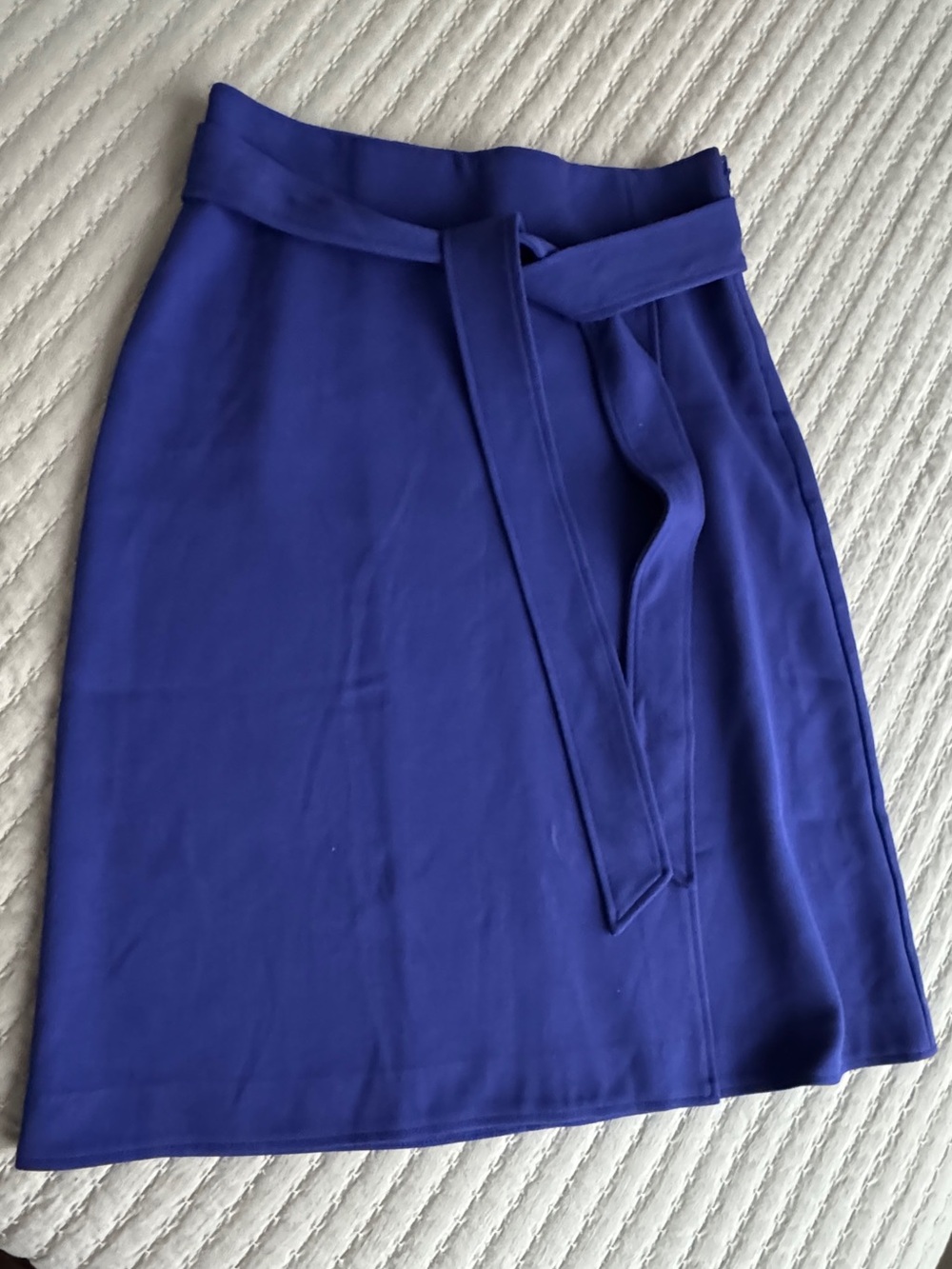 Ann Taylor Cobalt Pencil Skirt with Self Tie
